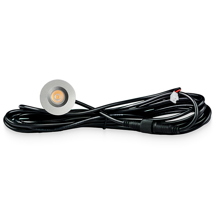 LED Opbouwspot veranda & overkapping - Warm wit 2700K - Dimbaar - Enkel - TrueLED Royal Silver
