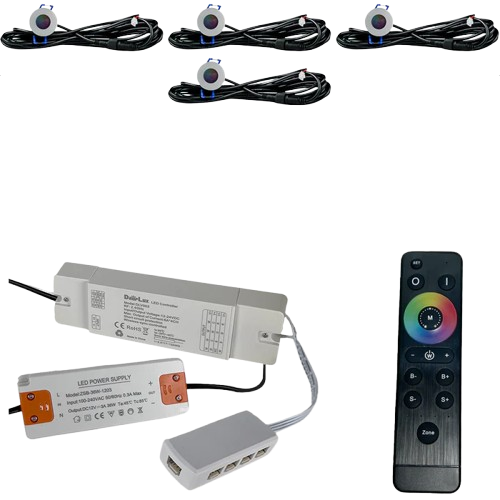 LED Inbouwspots veranda & overkapping - RGB - Dimbaar - Set 4 tot 9 stuks - TrueLED Compact Silver