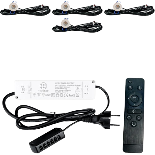 LED Inbouwspots veranda & overkapping - Warm wit 2700K - Dimbaar - Set 4 tot 12 stuks - TrueLED Compact White