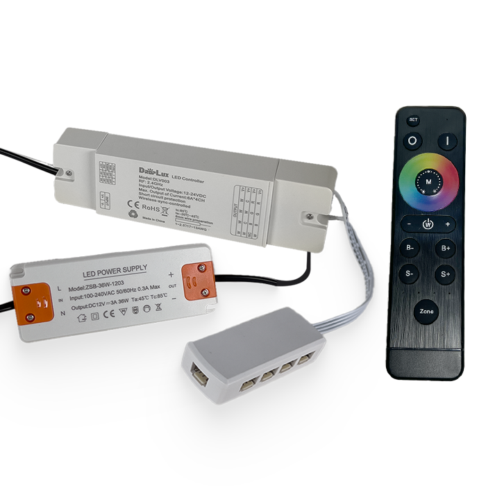 RGB transformator met RGB Afstandsbediening geschikt voor Compact RGB - TrueLED