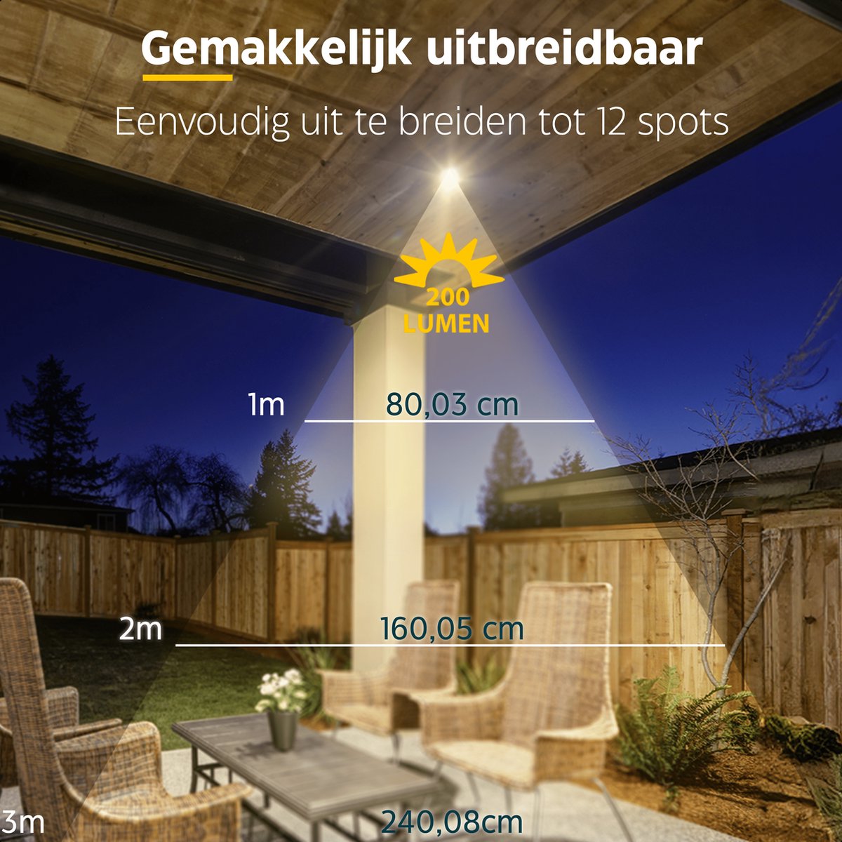LED Inbouwspots veranda & overkapping - Warm wit 2700K - Dimbaar - Set 4 tot 12 stuks - TrueLED Compact Black