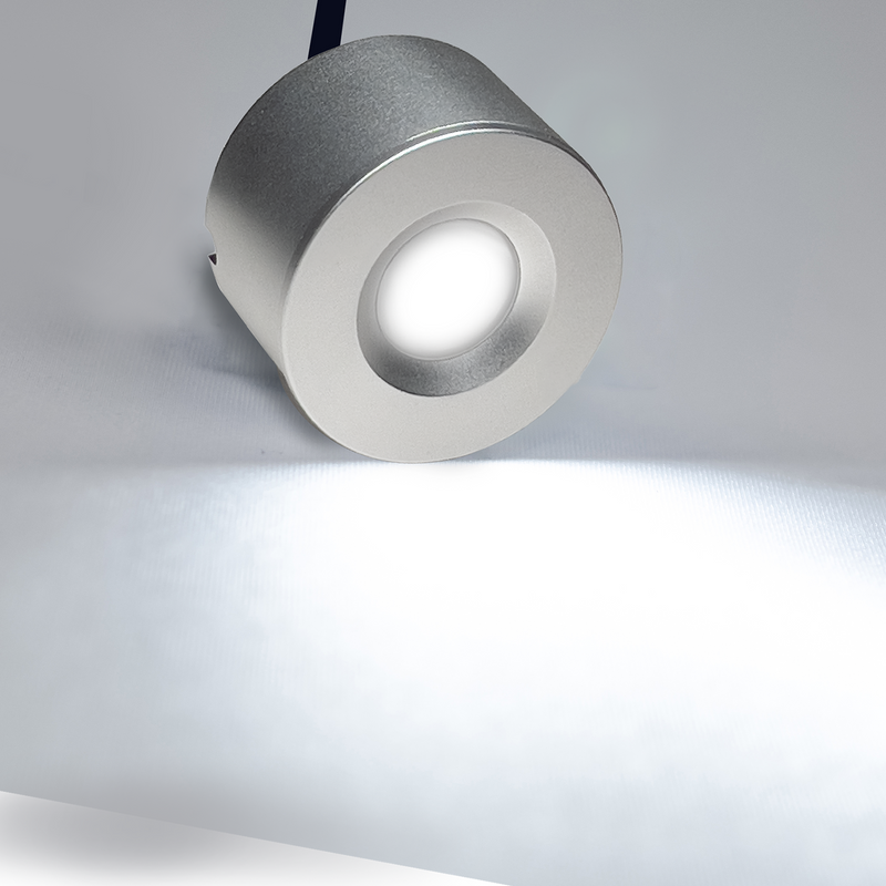 LED Opbouwspot veranda & overkapping - Warm wit 2700K - Dimbaar - Enkel - TrueLED Royal Silver