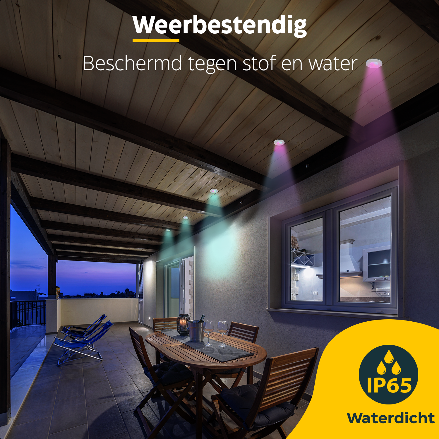 LED Inbouwspot veranda & overkapping - RGB - Dimbaar - Enkel - TrueLED Compact Silver