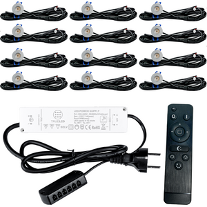LED Inbouwspots veranda & overkapping - Warm wit 2700K - Dimbaar - Set 4 tot 12 stuks - TrueLED Compact Silver