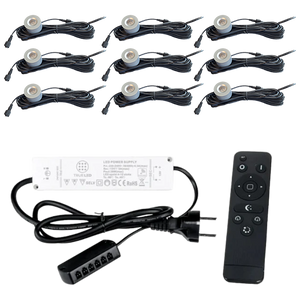 LED Opbouwspots veranda & overkapping - Warm wit 2700K - Dimbaar - Set 4 tot 12 stuks - TrueLED Royal Silver