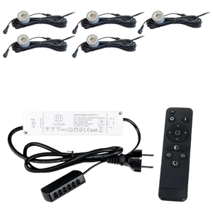 LED Opbouwspots veranda & overkapping - Warm wit 2700K - Dimbaar - Set 4 tot 12 stuks - TrueLED Royal Silver