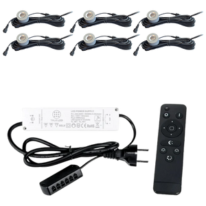 LED Opbouwspots veranda & overkapping - Warm wit 2700K - Dimbaar - Set 4 tot 12 stuks - TrueLED Royal Silver