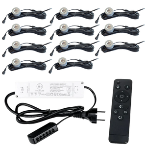 LED Opbouwspots veranda & overkapping - Warm wit 2700K - Dimbaar - Set 4 tot 12 stuks - TrueLED Royal Silver