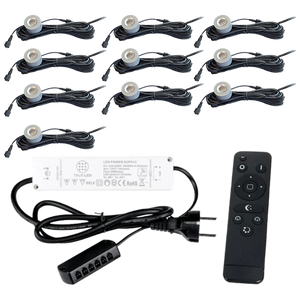 LED Opbouwspots veranda & overkapping - Warm wit 2700K - Dimbaar - Set 4 tot 12 stuks - TrueLED Royal Silver