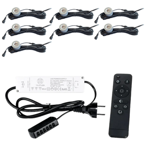 LED Opbouwspots veranda & overkapping - Warm wit 2700K - Dimbaar - Set 4 tot 12 stuks - TrueLED Royal Silver