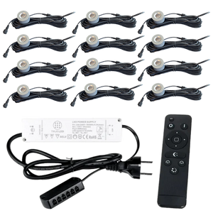 LED Opbouwspots veranda & overkapping - Warm wit 2700K - Dimbaar - Set 4 tot 12 stuks - TrueLED Royal Silver